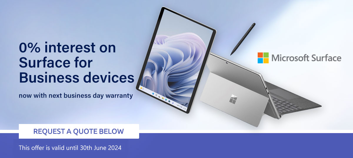 0% interest on Surface for Business devices - Request A Quote Below